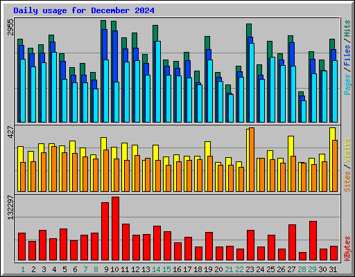 Daily usage for December 2024
