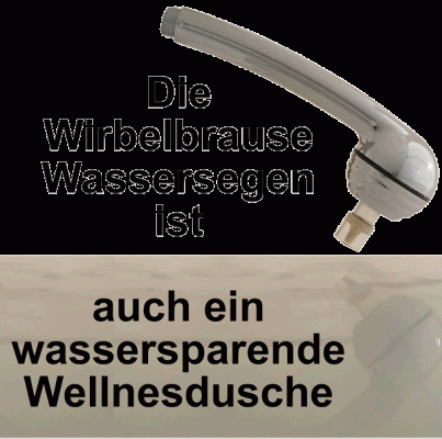 Wassersparende Wellnessdusche