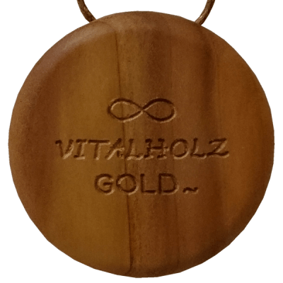 Amulett AUM Symbol Apfel Ahorn Hinten