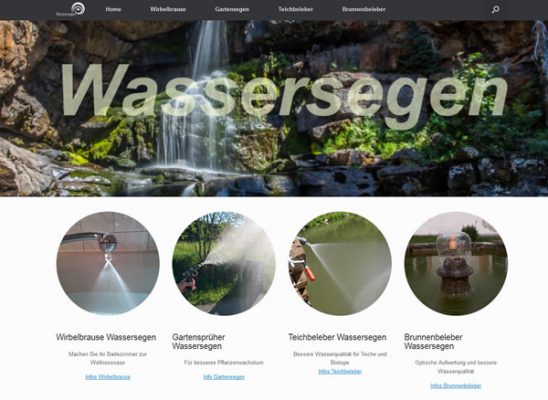 Wassersegen Homepage