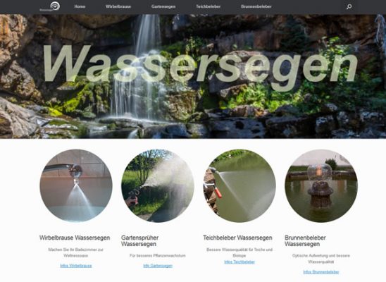 Wassersegen Homepage