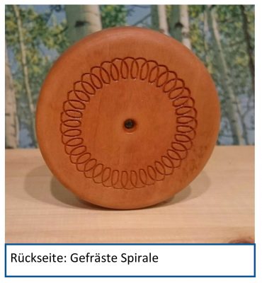 Schwingungsscheibe Asicht Hinten , gefräste Spiralen