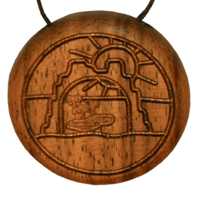 Oasis Amulett Holz Wüstensand