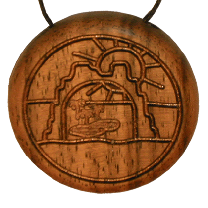 Oasis Amulett Holz Wüstensand