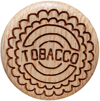 Vitalknopf Tabacco Symbol