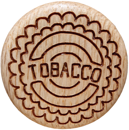 Vitalknopf Tabacco Symbol