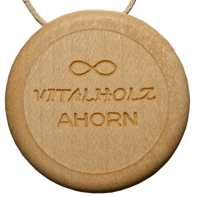 Amulett Holz Baum Ahorn hinten