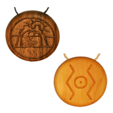 Amulett Holz Wüstensand/Himmelstein