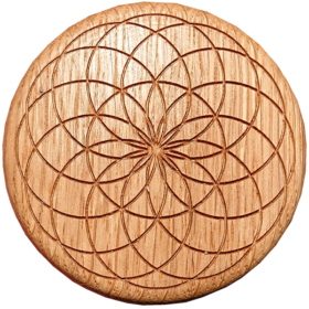 Symbol Lotus Blitzholztaler Eiche